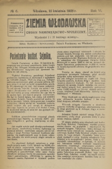 Ziemia Włodawska : organ samorządowo-społeczny. R.6, 1928, nr 6