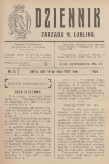 Dziennik Zarządu m. Lublina. R.1, 1921, nr 3