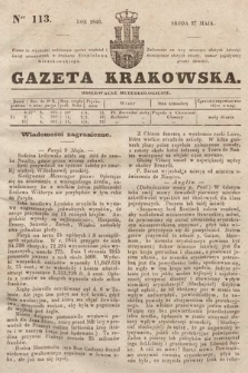 Gazeta Krakowska. 1846, nr 113