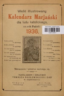 Wielki Illustrowany Kalendarz Marjański dla Ludu Katolickiego na Rok Pański 1936