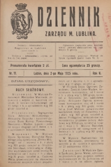 Dziennik Zarządu m. Lublina. R.5, 1925, nr 11