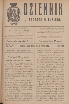 Dziennik Zarządu m. Lublina. R.8, 1928, nr 20-21 (233-234)