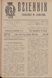 Dziennik Zarządu m. Lublina. R.8, 1928, nr 22-23 (235-236)
