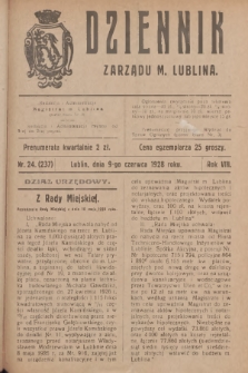 Dziennik Zarządu m. Lublina. R.8, 1928, nr 24 (237)