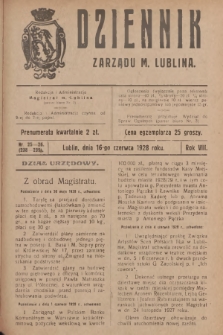 Dziennik Zarządu m. Lublina. R.8, 1928, nr 25-26 (238-239)