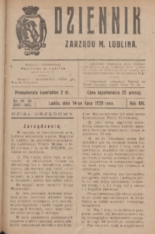 Dziennik Zarządu m. Lublina. R.8, 1928, nr 29-30 (242-243)