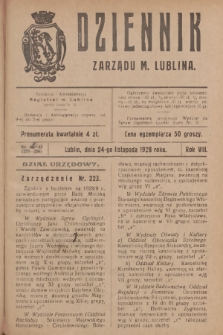 Dziennik Zarządu m. Lublina. R.8, 1928, nr 42-43 (255-256)