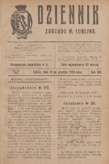 Dziennik Zarządu m. Lublina. R.8, 1928, nr 44 (257)