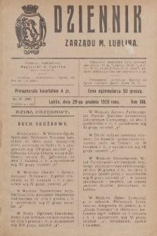 Dziennik Zarządu m. Lublina. R.8, 1928, nr 45 (258)