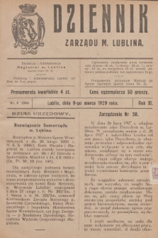 Dziennik Zarządu m. Lublina. R.9, 1929, nr 6 (264)