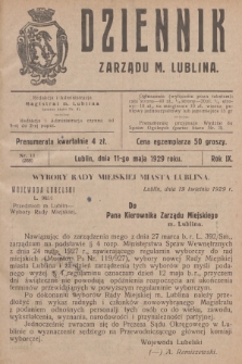 Dziennik Zarządu m. Lublina. R.9, 1929, nr 10 (268)