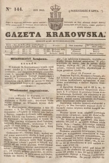 Gazeta Krakowska. 1846, nr 144