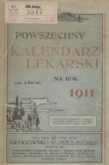 Popularno-Naukowy Powszechny Kalendarz Lekarski na Rok 1911