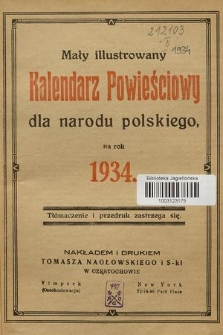 Mały IIlustrowany Kalendarz Powieściowy dla Narodu Polskiego na Rok 1934