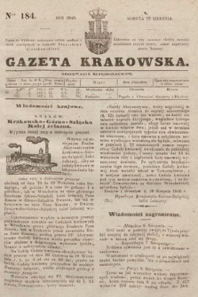 Gazeta Krakowska. 1846, nr 184