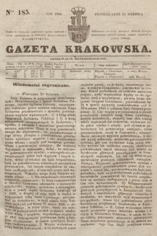 Gazeta Krakowska. 1846, nr 185