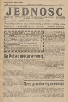 Jedność : bezpartyjne pismo pracowników umysłowych. R.5, 1929, Nr 4