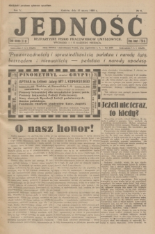 Jedność : bezpartyjne pismo pracowników umysłowych. R.5, 1929, Nr 6