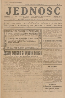 Jedność : bezpartyjne pismo pracowników umysłowych. R.5, 1929, Nr 20