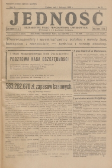 Jedność : bezpartyjne pismo pracowników umysłowych. R.5, 1929, Nr 21