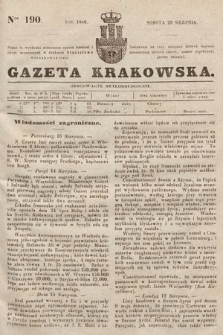 Gazeta Krakowska. 1846, nr 190