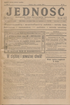 Jedność : bezpartyjne pismo pracowników umysłowych. R.5, 1929, Nr 23