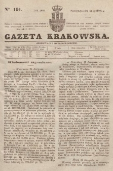 Gazeta Krakowska. 1846, nr 191