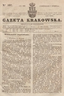 Gazeta Krakowska. 1846, nr 197