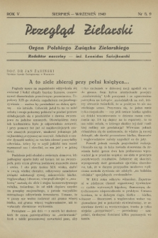 Przegląd Zielarski : organ Polskiego Związku Zielarskiego. R.5, 1949, nr 8, 9 + wkładki