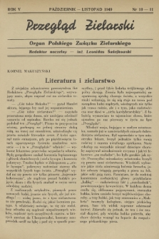 Przegląd Zielarski : organ Polskiego Związku Zielarskiego. R.5, 1949, nr 10-11