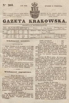 Gazeta Krakowska. 1846, nr 203