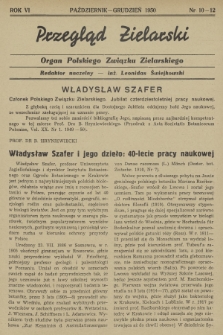 Przegląd Zielarski : organ Polskiego Związku Zielarskiego. R.6, 1950, nr 10-12