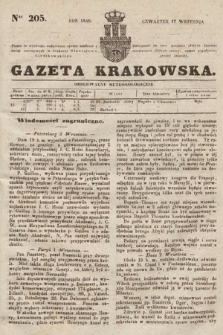 Gazeta Krakowska. 1846, nr 205