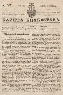Gazeta Krakowska. 1846, nr 207