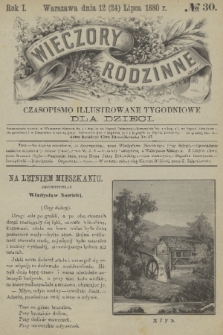 Wieczory Rodzinne : czasopismo ilustrowane tygodniowe dla dzieci. R. 1, 1880, no. 30