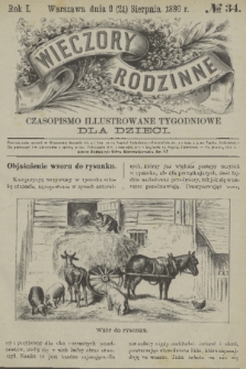 Wieczory Rodzinne : czasopismo ilustrowane tygodniowe dla dzieci. R. 1, 1880, no. 34