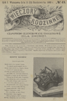 Wieczory Rodzinne : czasopismo ilustrowane tygodniowe dla dzieci. R. 1, 1880, no. 43