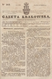 Gazeta Krakowska. 1846, nr 212