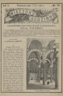 Wieczory Rodzinne : czasopismo ilustrowane tygodniowe dla dzieci. R. 2, 1881, no. 28