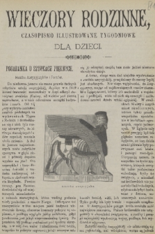 Wieczory Rodzinne : czasopismo ilustrowane tygodniowe dla dzieci. R. 3, 1882, no. 11