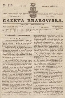 Gazeta Krakowska. 1846, nr 216