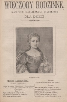 Wieczory Rodzinne : czasopismo ilustrowane tygodniowe dla dzieci. R. 4, 1883, no. 36