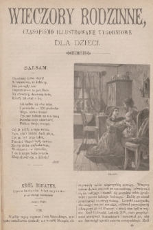 Wieczory Rodzinne : czasopismo ilustrowane tygodniowe dla dzieci. R. 4, 1883, no. 48