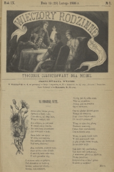 Wieczory Rodzinne : tygodnik illustrowany dla dzieci. R. 9, 1888, no. 8