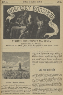 Wieczory Rodzinne : tygodnik illustrowany dla dzieci. R. 9, 1888, no. 29