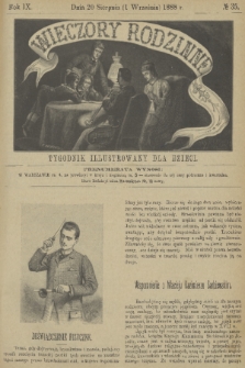 Wieczory Rodzinne : tygodnik illustrowany dla dzieci. R. 9, 1888, no. 35