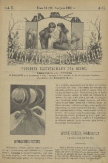 Wieczory Rodzinne : tygodnik illustrowany dla dzieci. R. 10, 1889, no. 34