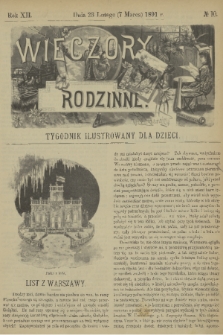 Wieczory Rodzinne : tygodnik illustrowany dla dzieci. R. 12, 1891, no. 10