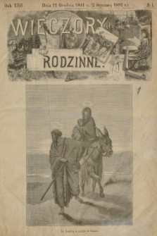 Wieczory Rodzinne : tygodnik illustrowany dla dzieci. R. 13, 1892, no. 1
