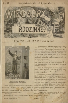 Wieczory Rodzinne : tygodnik illustrowany dla dzieci. R. 13, 1892, no. 2